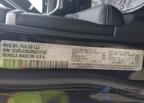 2024 Jeep Grand Cherokee Limited 4X2 from USA, damaged, VIN 1C4RJGBG3RC217142